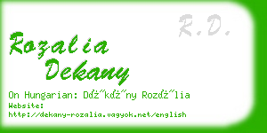 rozalia dekany business card